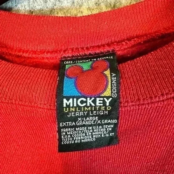 Vintage Jerry Leigh Mickey Mouse Crewneck Sweater - XL - Picture 5 of 6